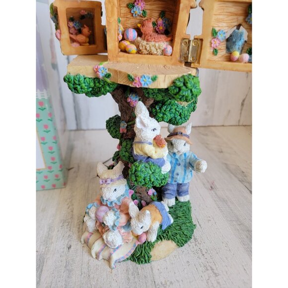 Easter collection large treehouse rabbits unique rustic decor birdhouse unique - Picture 3 of 11